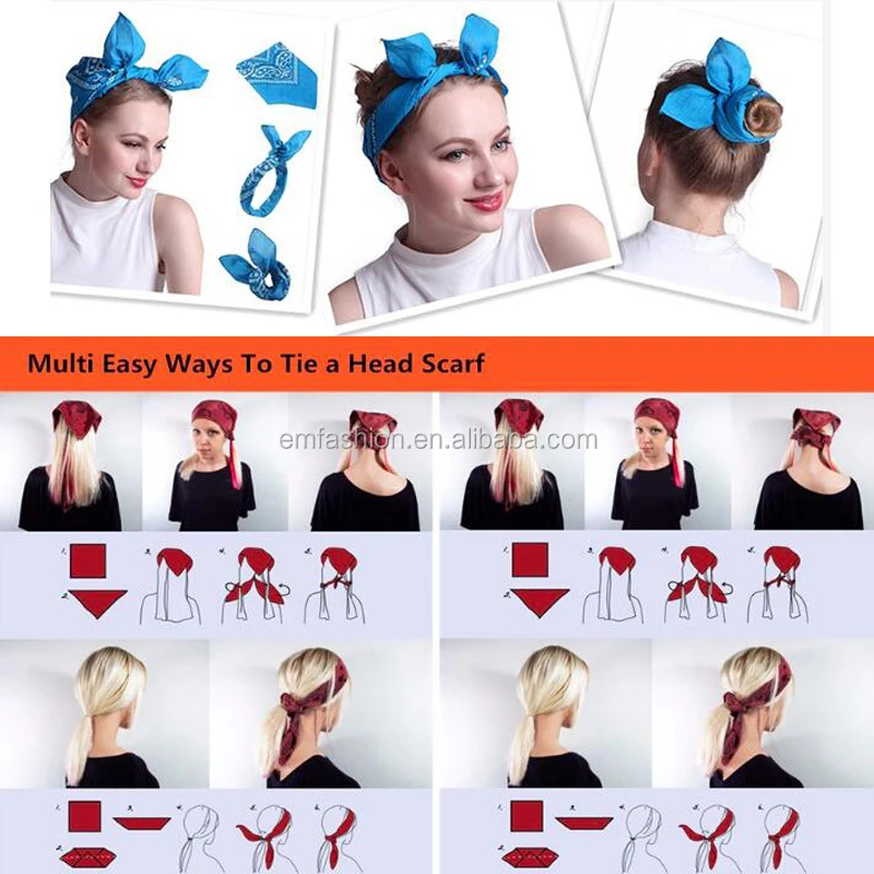 Повязка на голову с принтом пейсли, 100% хлопок, 46 цветов