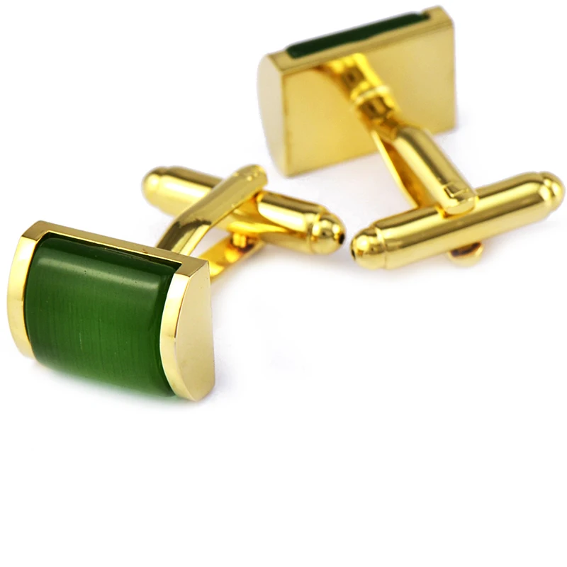 factory direct price custom metal logo engraved blanks gemstone brand cufflink