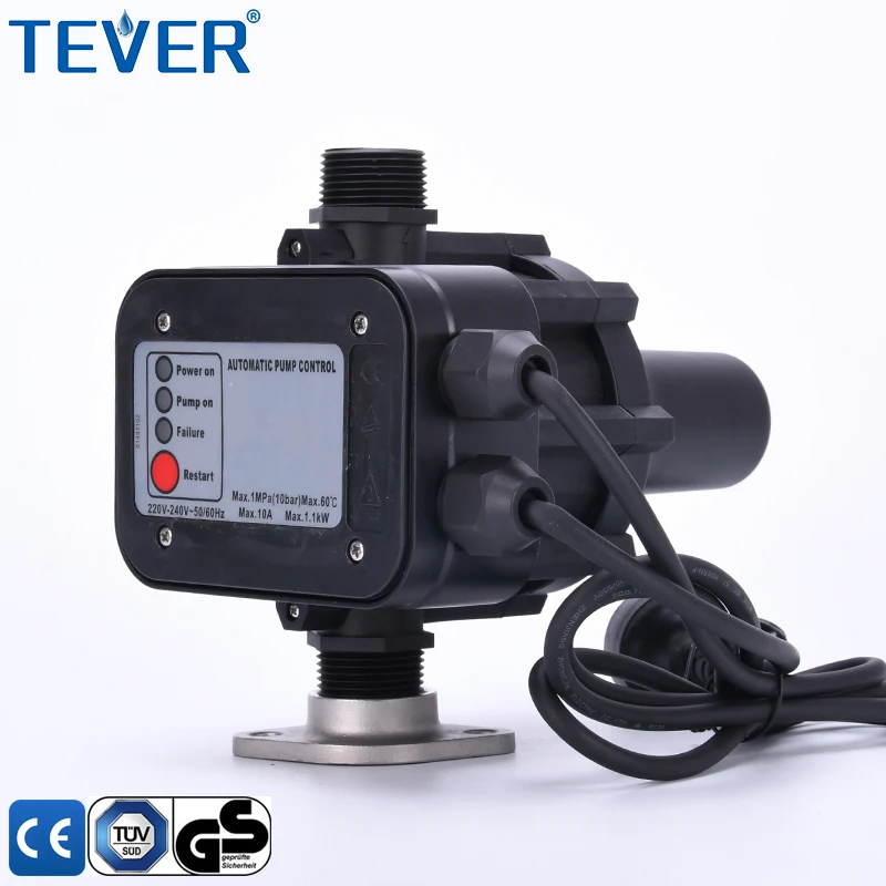 tever brand auto-reset and dry-running protection water pump pressure control