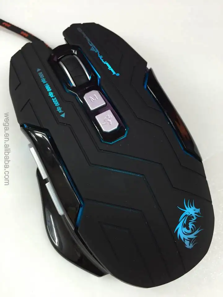 Manufacturer LED light DPI adjust Shooting Game mouse with macro function