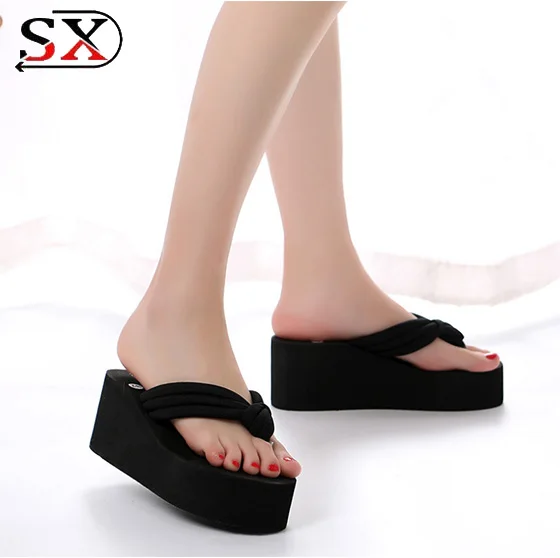 Beautiful Casual Foot Care Beach Western Flop Slippers Wedges For Women