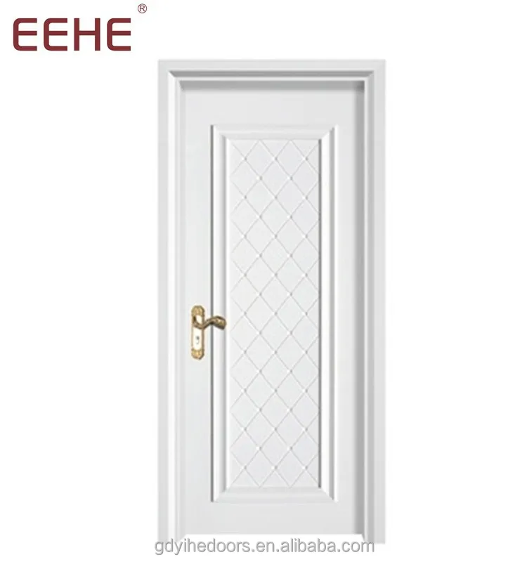 
white design wood pvc bathroom door 