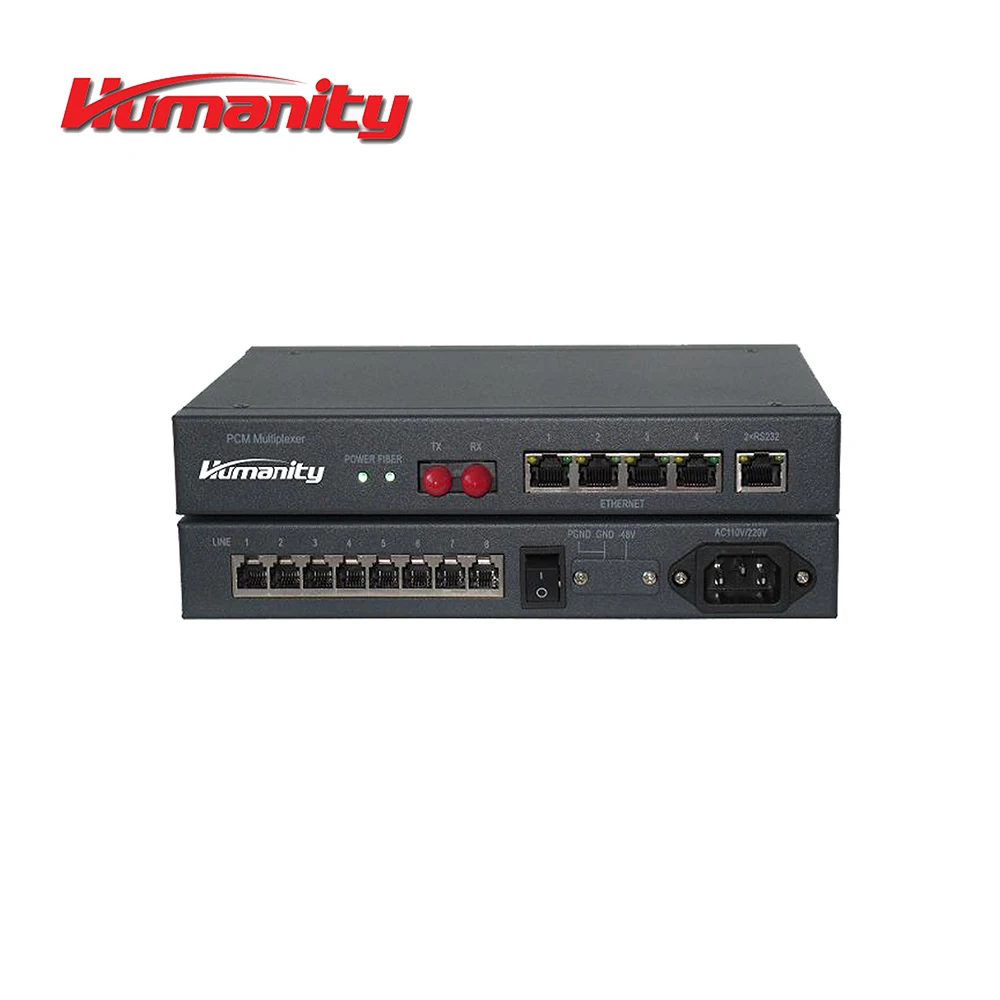 HM-PN08 1~ 8ch FXO/FXS over Optic fiber PCM Multiplexer for 8lines over fiber solution