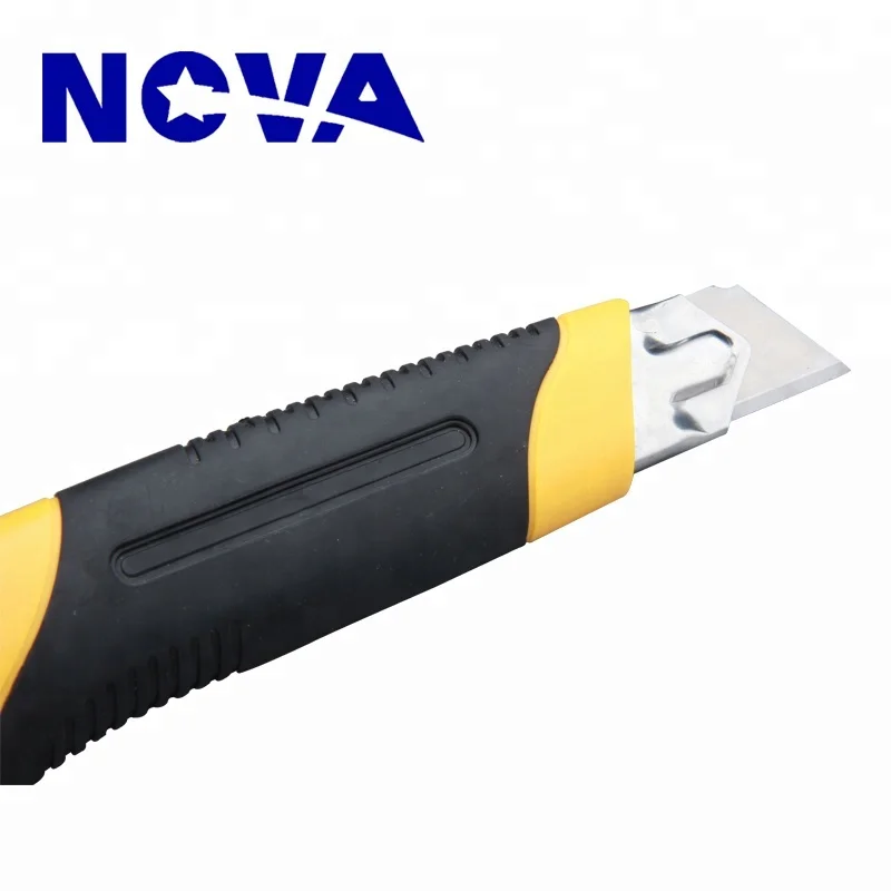 Hot Sale Friendly Colorful 25mm Stainless Iron Snap off Blade Knife Cutter With Soft Grip