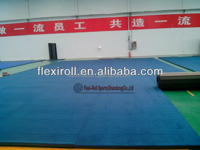 IWUF Approved New Wushu mat/folding floor mat/Flexi Roll Wushu Taolu Mat