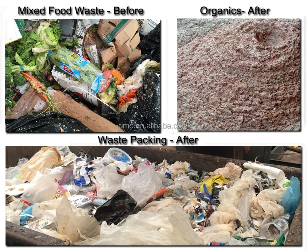 high efficiency food waste depacking machine