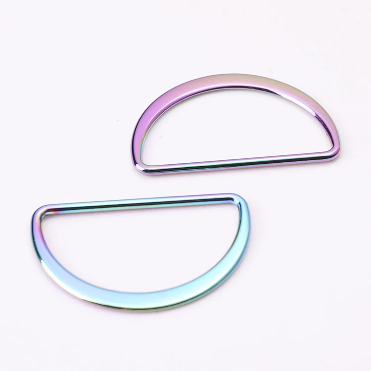  Радужное D-образное кольцо из цинкового сплава для портфеля цветная Радужная металлическая пряжка сумок потрясающие аксессуары