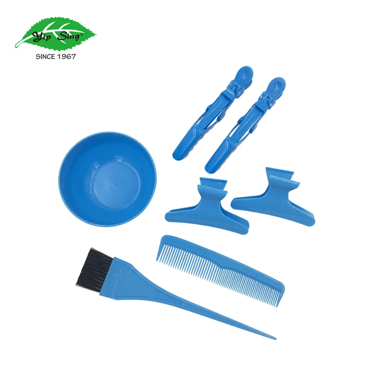 
Yip Sing salon hair coloring dye tools kit tint bowl brush clip set 