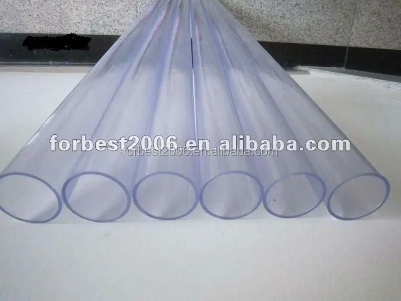 Transparent Large diameter PVC hard tube pipe 1-300mm outside diameter
