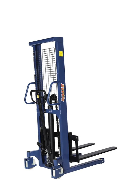 2000kg 2 ton hydraulic manual hand pallet stacker hand forklift