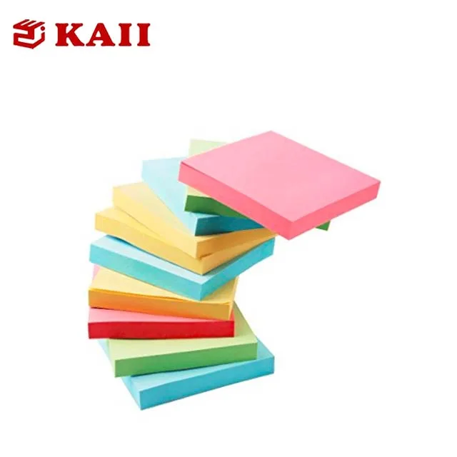 
KAII Paper Cube Memo Pad Notes 76 x 76 mm Sticky Notes Cube, Neon Rainbow Colorful Design 