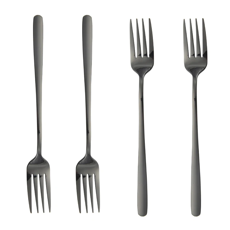 
Titanium-Plated Metal Fork Spoon Korean type Stainless Steel cutlery 
