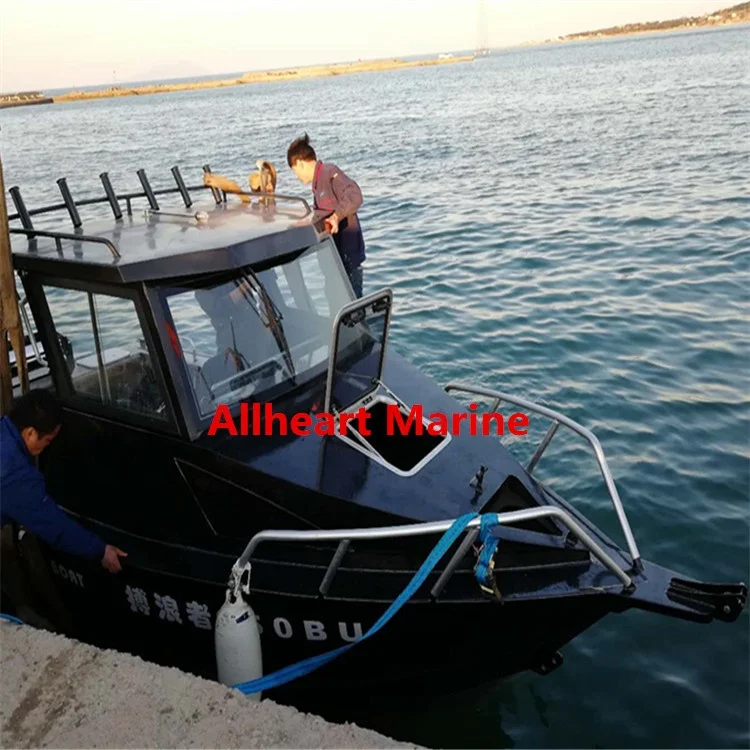  Алюминиевая рыболовная лодка Allheart Shark Cuddy Cabin 6 5 м/21 фут для продажи в Китае с сертификацией CE