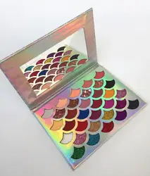 32 color private label eyeshadow palette mermaid glitter eye shadow