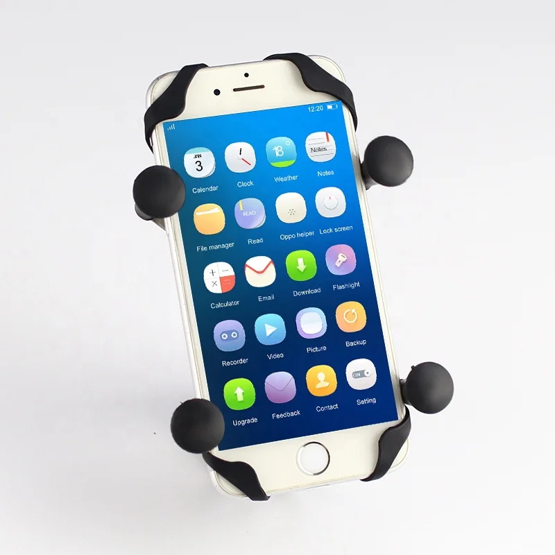 Waterproof silicone rubber band phone holder motorcycle, outdoor phone accessories holder for motorcycle