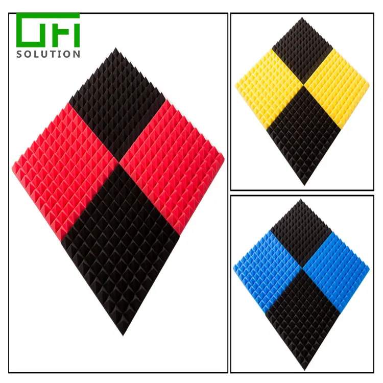 Studio Pyramid Shapes Silicone Surfactant Polyurethane Material Sponge Acoustic Foam Panel