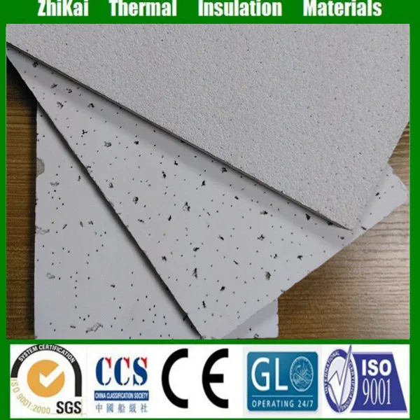 NRC 0.6 Acoustic drop ceiling board suspended Mineral fiber board