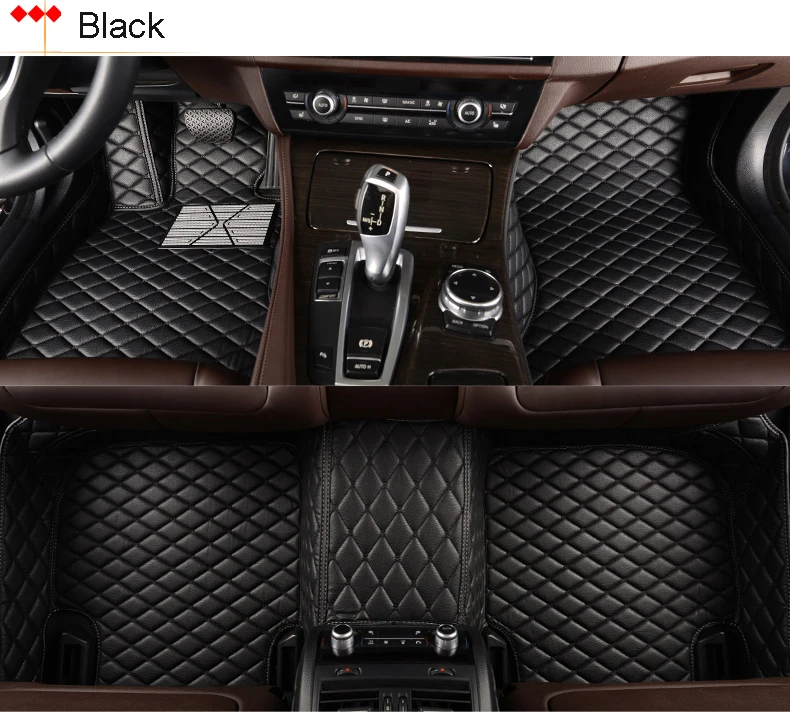 Wholesale Leather Material Car Floor Mat with EVA or XPE Antislip Car Foot Mat