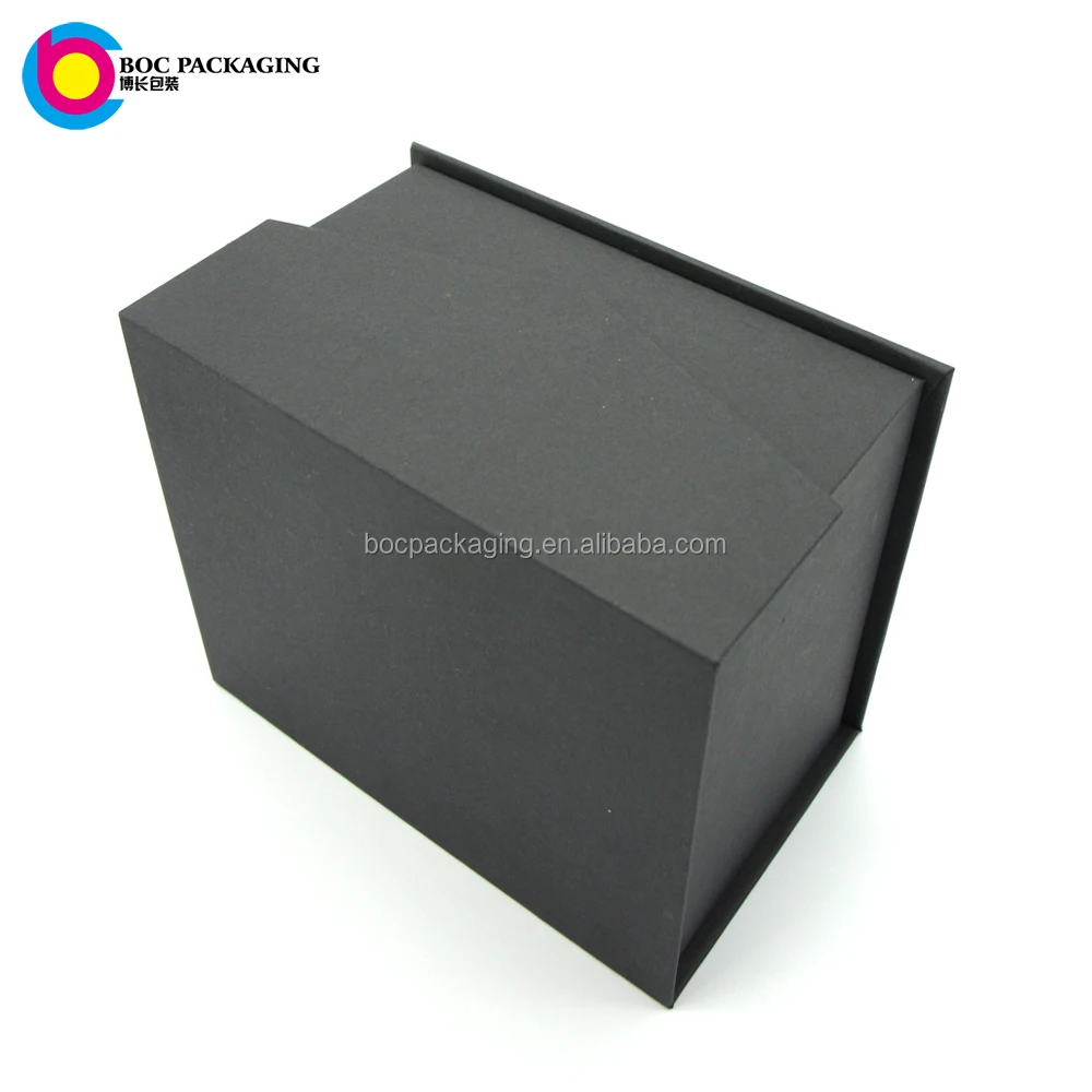 LOW MOQ NO MINIMUM Black Magnetic Closure Gift Box for wine glasses