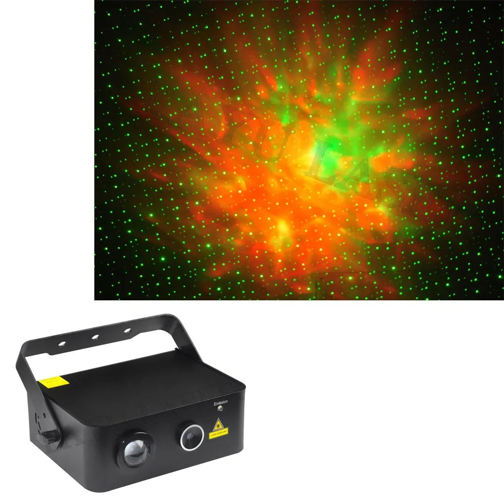 LAYU new items laser + led fantastic patterns cheap price Luz laser R&G stars laser stage light with LED cloud effects