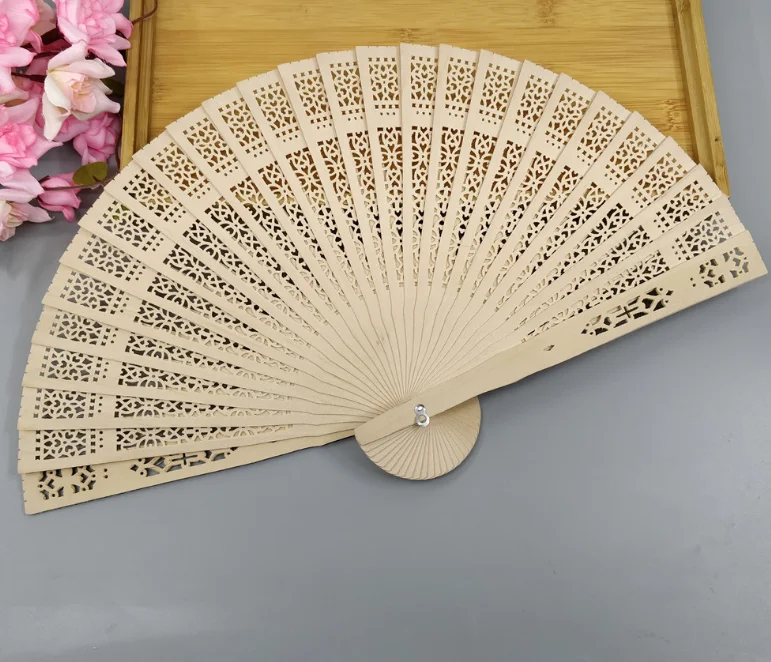 20cm sandal wood fan for wedding