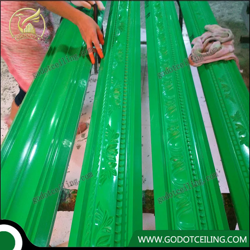 
2017 popular fiberglass gypsum corner plaster cornice moulding to make gypsum cornices 