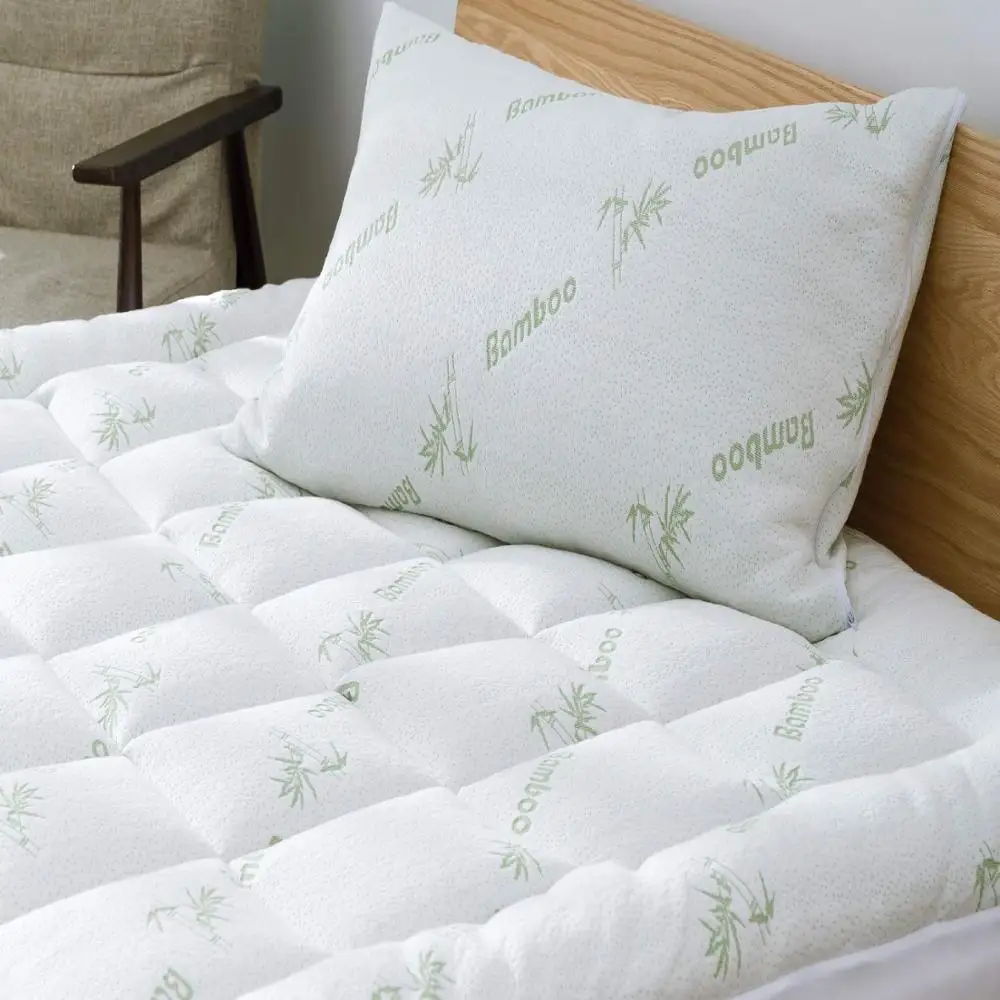 
100% Bamboo Fabric Surface Mattress Cover Waterproof Bed Protector 