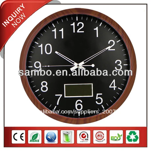 Chinese quartz watch digital multi-function LCD display clock with thermometer