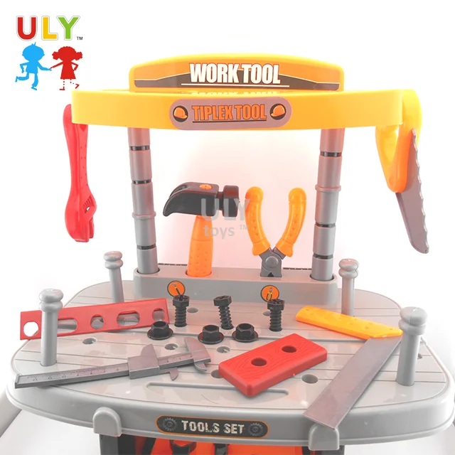 Wholesaler children tool set for kids pretend play toys for kids table set toy with safe head