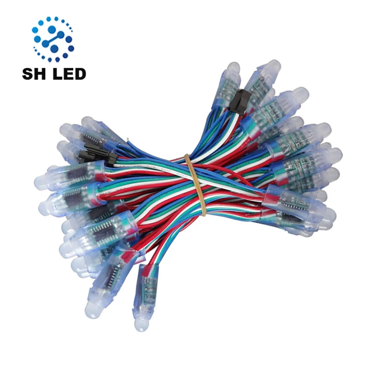 Ws2811 / ucs1903 12mm DC5V RGB pixel Navidad de luz LED String con SPI control