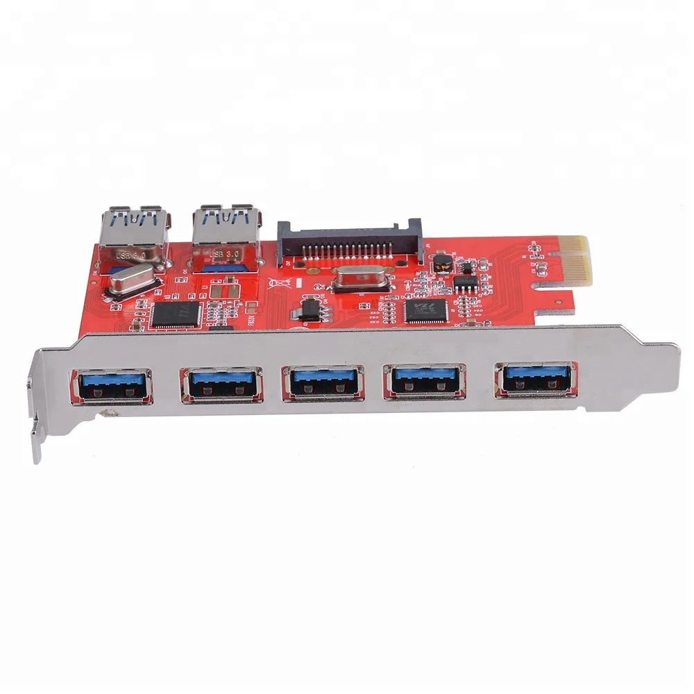 Panto 7 Port 5Gbps USB 3.0 2 Internal PCI-e PCI Express Expansion Card for Desktop