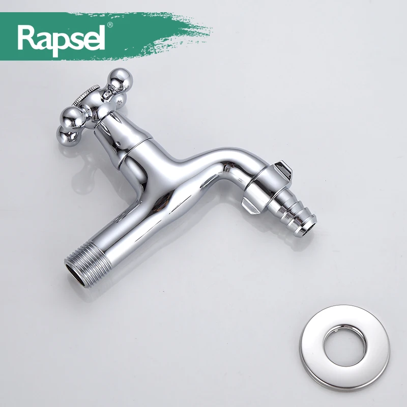 Chinese Manufacturer Rapsel Wall Mounted Washing Machine Tap Brass Chrome Bib cock
