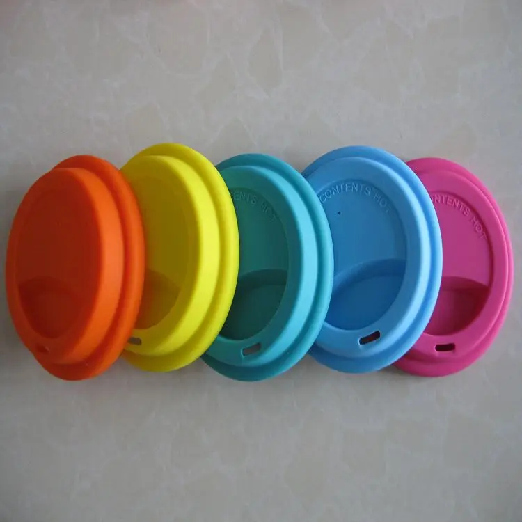Food grade customized design colorful soft silicone cup lid Cover