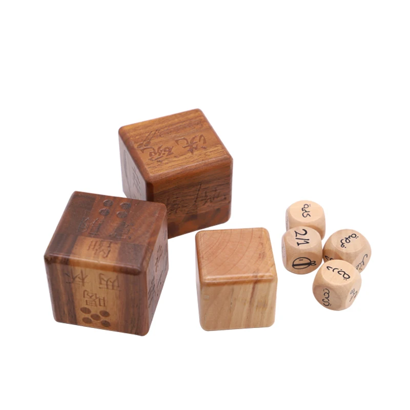 Factory Sale Custom Logo Wooden Craft Dice For Game