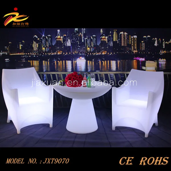 
CE&ROHS PE plastic furniture color changing led glass bar table for bar,party ects 