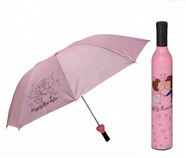 
New Inventions Cheapest New Portable Rain Water Wine Bottle Umbrella, Umbrella with logo Prints 