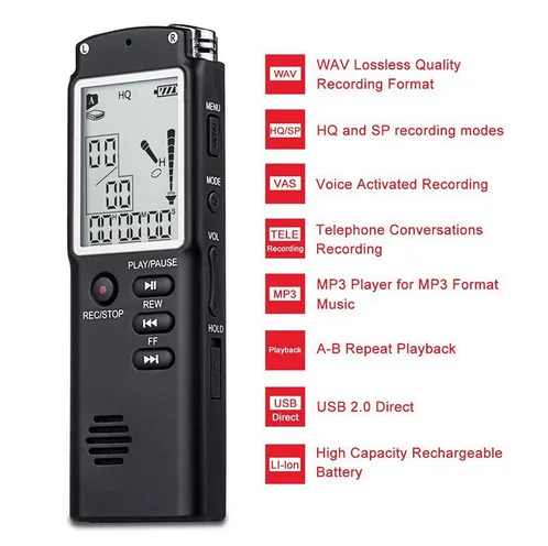 Trending mini voice recorder audio recorder digital voice recorder 8gb 1536kbps