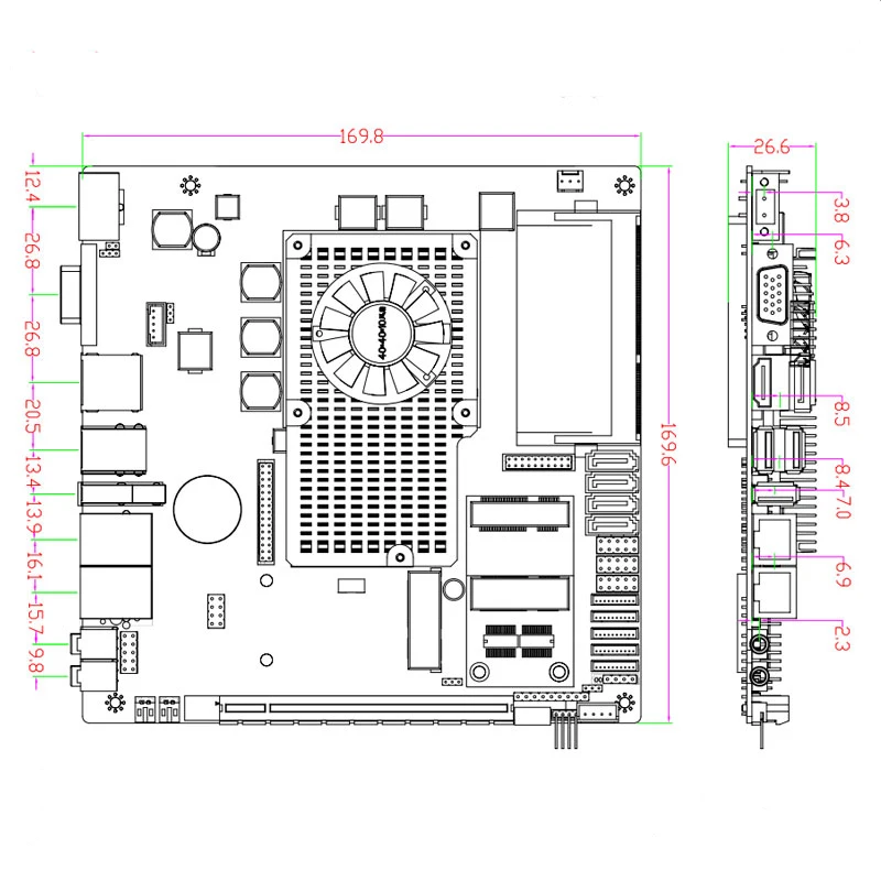 Industrial Motherboard support 4GB/8GB/16GB RAM Maximum RAM intel core i3 i5 i7 CPU Desktop Motherboard