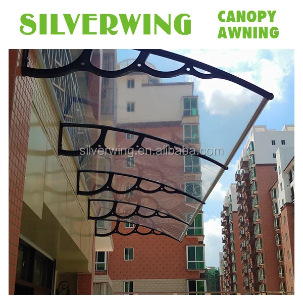 Clear plastic gazebo polycarbonate balcony patio cover canopy for door awnings