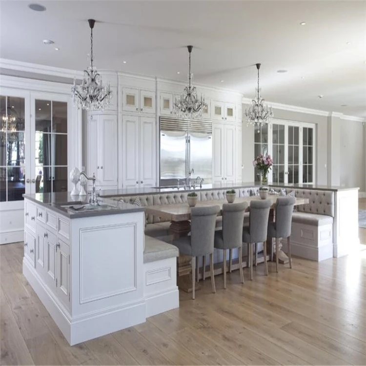 Modern furniture solid wooden kitchen cabinet design from china