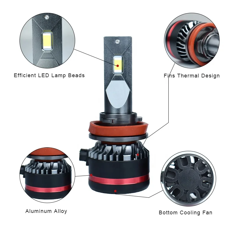
Conpex 12V led car lights 50W high power H7 H4 HB3 HB4 9012 M8 led car H11 led headlight bulbs 
