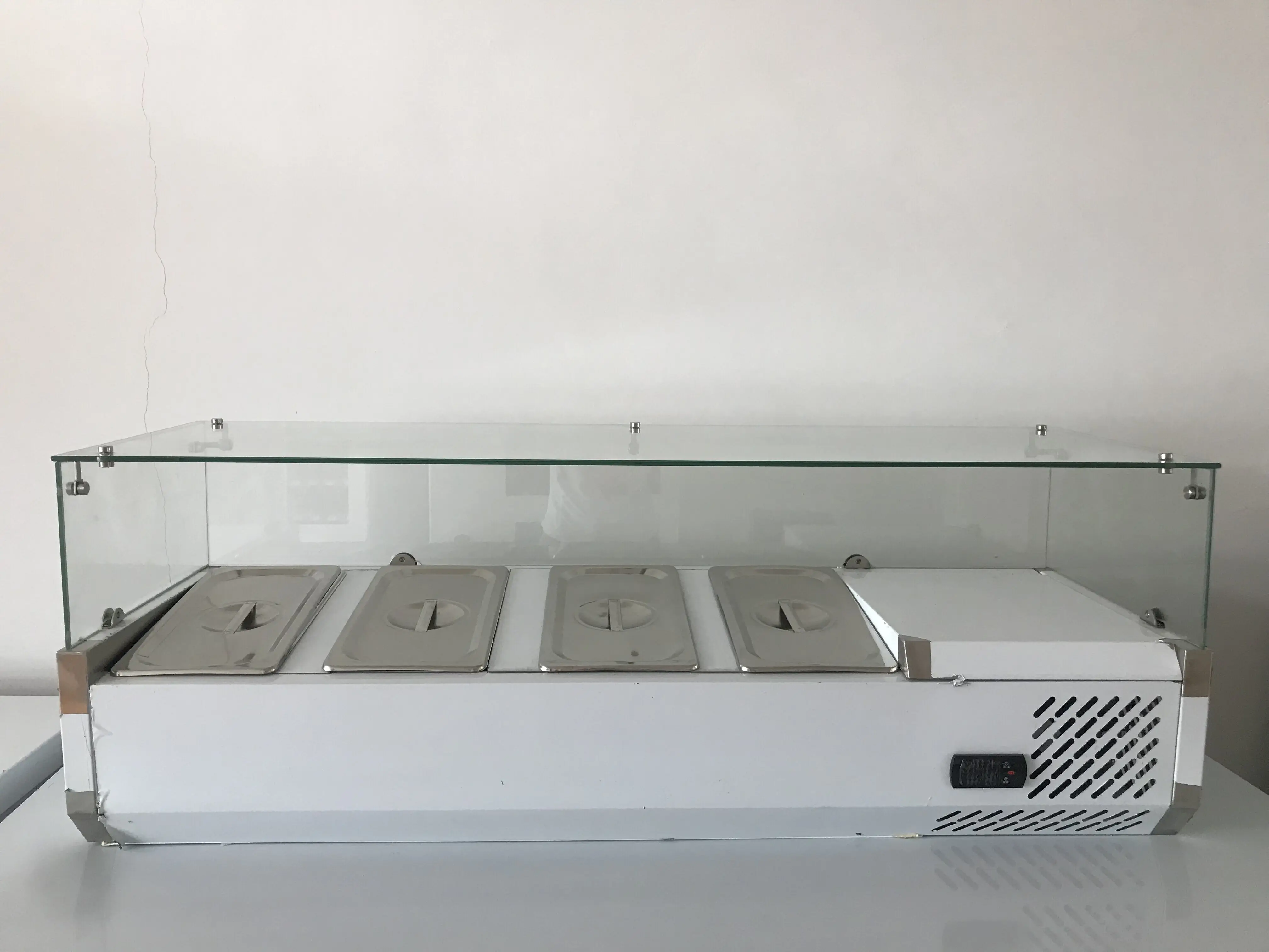 Glass Top Salad Bar Counter Display Used