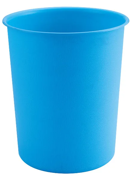 Round plastic trash can