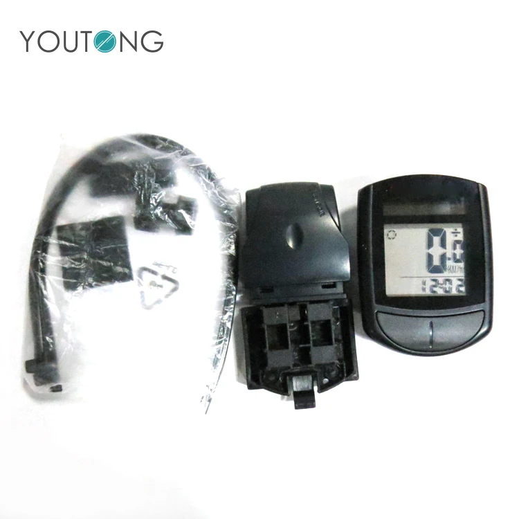 Battery Powered LCD Display Digital GPS Bicycle meter , Wired Bike Computer with Clock