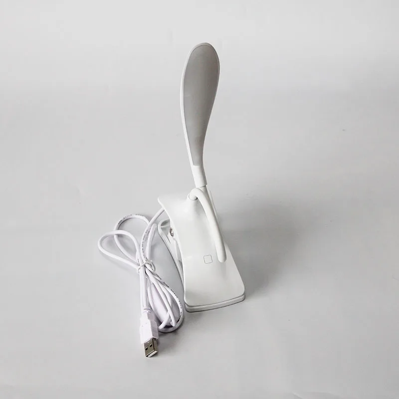 
 Кнопка переключения белая настольная лампа USB зарядка зажим лампа для книги  