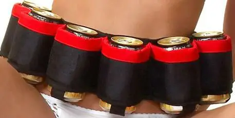 6 cans beer belt holder belt waist bag for party