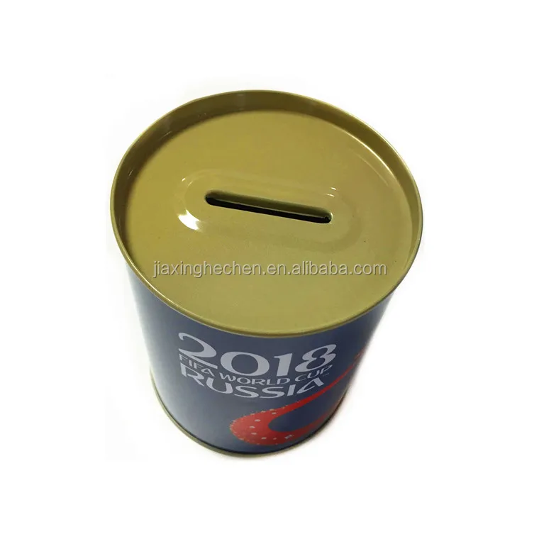 Promotional custom small metal tin coin piggy bank box for children