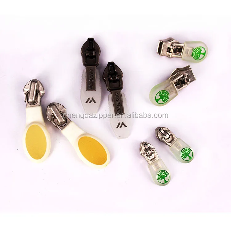 CHENGDA Decoration Durable Non Lock Clothes Metal Brass Zipper Head Pull Slider