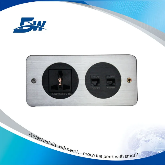 Factory Aluminum Flush Mounted USB/Wall Mount Socket Plate/Wall Fixed Outlet Panel
