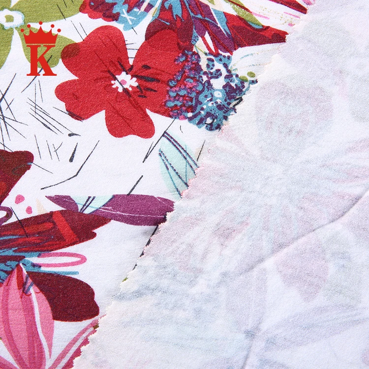 
2018 China popular custom knit colorful flower digital printing organic bamboo fabric 